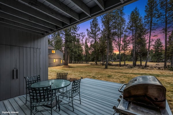 Your private deck offers the perfect evening dining spot with BBQ ready for memorable meals under painted skies.