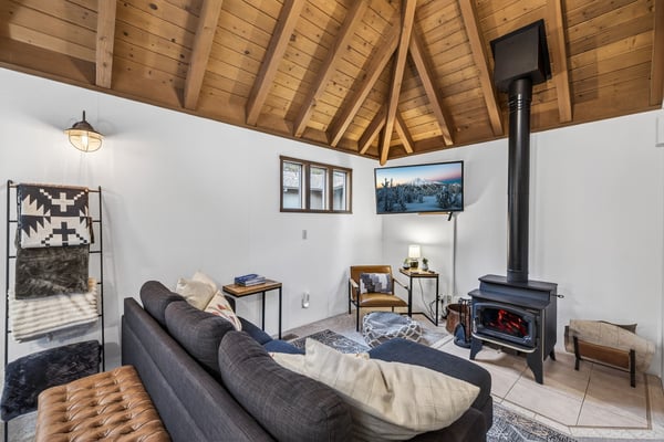 Muskrat 3- Living Room with Woodstove